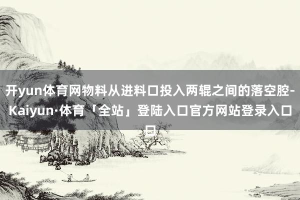 开yun体育网物料从进料口投入两辊之间的落空腔-Kaiyun