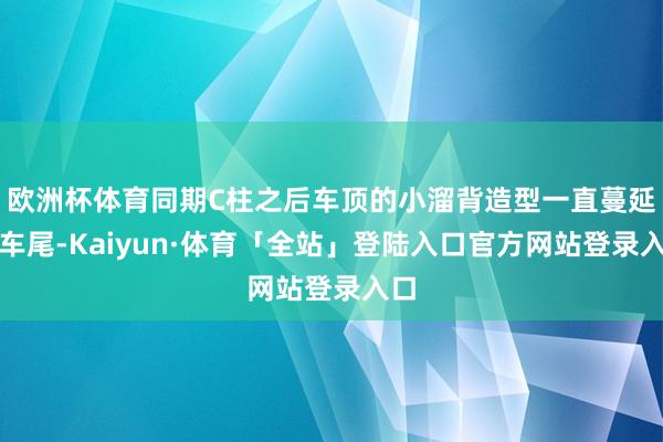 欧洲杯体育同期C柱之后车顶的小溜背造型一直蔓延到车尾-Kai